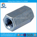 China supplier zinc plated hex long thread rod coupling nut